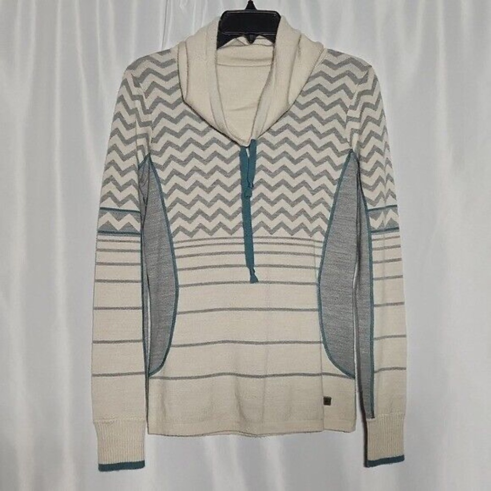 Smartwool Optic Frills Double Knit Pullover Merino Wool Blend Sweater